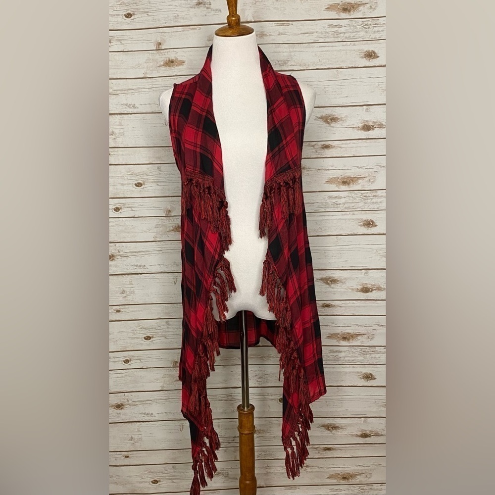 Umgee sleeveless fringe duster